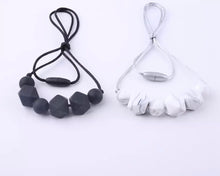 Black and Marble - Collier d'allaitement Silicone
